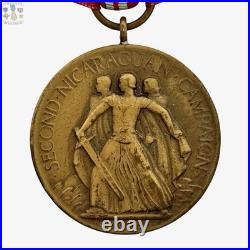 M. N? 9437 U. S. Navy 2nd Nicaraguan Campaign Medal 1926-30 Numbered Split Brooch