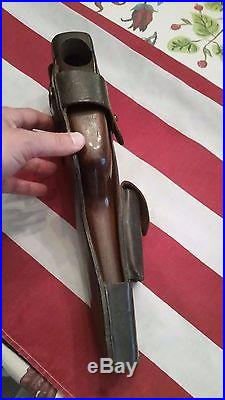 MAUSER MODEL M30 OR M712 SCHNELLFEUR ORIGINAL WOOD STOCK WithLEATHER HOLSTER