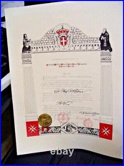 MEDAL of THE Sovereign Military ORDER of ST JOHN / KNIGHTS OF MALTA neck piece