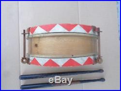 Marching Snare Drum + Sticks WW1-WW2 German Pimpf/Youth Military Motif Healthy