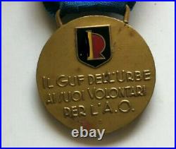 Medaglia Fascist Guf Urbe Volontari Africa Coloniale fascismo Mussolini medal