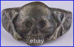 Memento mori Ring Skull Double Bones ww2 WWII ww1 WWI Mans Military Jewelry Goth