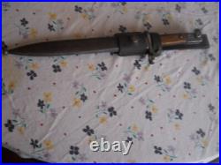 Mexican model 1910 mauser rifle bayonet w scabbard & leather frog SIMSON & Co