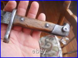 Mexican model 1910 mauser rifle bayonet w scabbard & leather frog SIMSON & Co