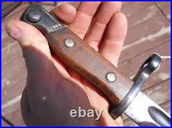 Mexican model 1936 1954 mauser short rifle bayonet w matching numbered scabbard