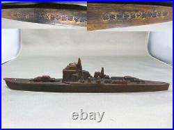 Military Antique Yokosuka Navy Warship Paperweight 1936 Fleet Review Vintage