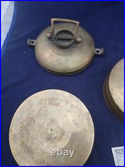 Military Lunch Turkish Tiffin Pail Antique 1930 Brass 3 Tier Stackable Locking