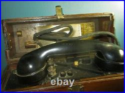 Military army field phone Spanish not checked helmet telegraph signals morse WW