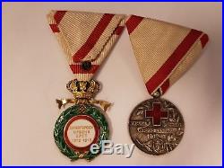 Montenegro. 2 original Red Cross awards