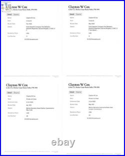 N? 86685 China Marine Corps Good Conduct Medal Numbered Named Clayton Cox 1929