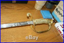 N. S. Meyer new york Navy officers Sword with leather case