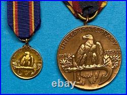 NAVY, YANGTZE SERVICE MEDAL, M. No. 11368, FULL WRAP BROOCH, CHINA SAILORS & MINI