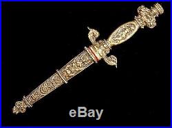NICE GERMAN MADE BRONZE FITTED ROMANTIC DAGGER