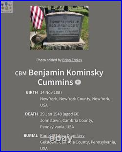 Named 1910 Navy Good Conduct Medal Cbm Benjamin Kominsky Numbered Ww1 +research