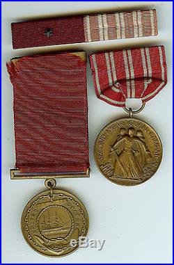Named 1932 Navy Good Conduct and numbered Nicaragua medals