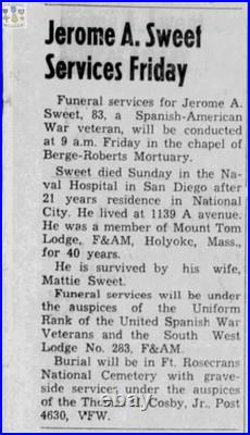 Named Army Philippine Insurrection Campaign Medal Cpl. Sweet 19th Inf. +research