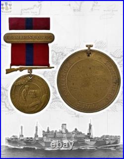 Named Usmc Good Conduct Medal 1919-1921 Ww2 Uscg Chief C. Schone Operation Torch