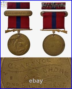 Named Usmc Good Conduct Medal 1919-1921 Ww2 Uscg Chief C. Schone Operation Torch