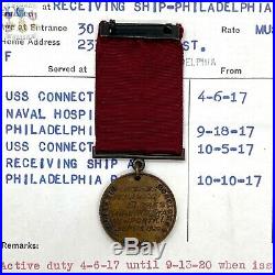 Named Wwi 1920 Us Navy Good Conduct Medal Venanico Flores Battleship Musician