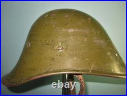Named genuine Dutch M34 helmet Stahlhelm casque casco elmo WW2