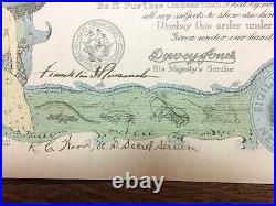 Navy Shellback Cert, USS Houston 1938, signed by Pres F D Roosevelt and 5 staff