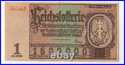 Nazi Lottery Ticket 1 Mark 1935