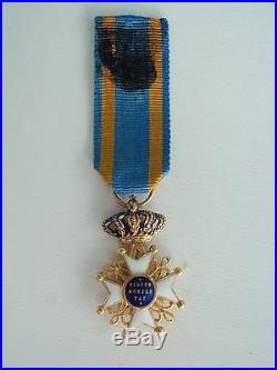 Netherlands Order Of The Lion Large Size Miniature Made In Gold Very Rare. Vf+
