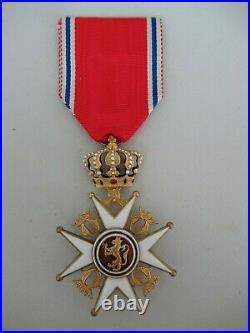 Norway Order Of St. Olaf Knight 1st Class. Made In Gold 18k 15.5 Grams. Rare
