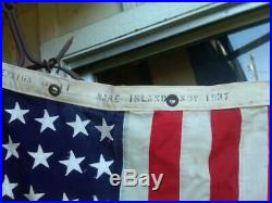 Nov. 1937 Mare Island Naval Yard Ensign No. 11 American Flag