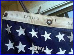 Nov. 1937 Mare Island Naval Yard Ensign No. 11 American Flag