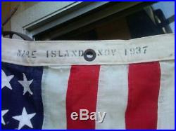 Nov. 1937 Mare Island Naval Yard Ensign No. 11 American Flag