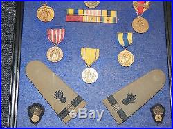 Numbered 2nd Nicaragua Campaign-WW2 USN Named Medal/Insignia Lot Warrant Off NR