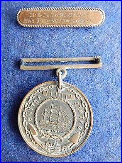 Numbered 2nd Nicaragua Campaign-WW2 USN Named Medal/Insignia Lot Warrant Off NR