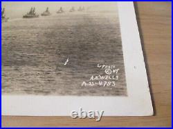 ORIGINAL 1920's A. E. Wells Navy PHOTOThe U. S. PACIFIC FLEET Battleships(G)