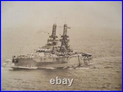 ORIGINAL 1920's A. E. Wells Navy PHOTOThe U. S. PACIFIC FLEET Battleships(G)