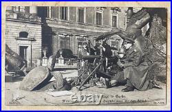 ORIGINAL POST-WW1 GERMAN FREIKORPS REVOLUTION in BERLIN 1918 PHOTO POSTCARD RPPC