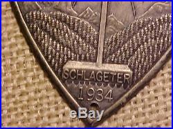 Original Pre Wwii German Motor Sports Badge / Medal Schlageter 1934