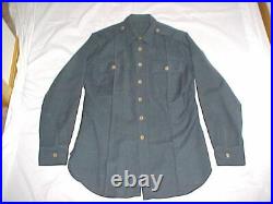 ORIGINAL, RARE & VG+ Pre-WWII AC Slate Blue Aviation Cadet Shirt (15.5 x 35!)