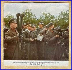 ORIGINAL WW2 GERMAN FIELD MARSHALS at OPERATION BARBAROSSA COLOR LITHO PICTURE