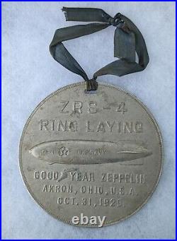Oct 31 1929 Goodyear Zeppelin ZRS-4 Ring Laying Ceremony Souvenir Akron Ohio