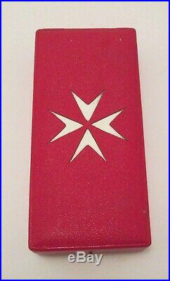 Order of Malta Knights Gilt Sterling Medal In Original Case