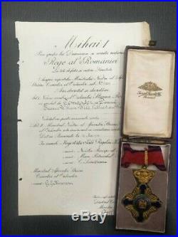 Order of Romanian Star with document awarded to American