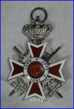 Order of the Crown, Romania, Knights Cross, Type II, Post 1932 Military w Crown