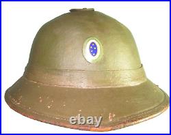 Orig 1930's Brazilian lightweight sun helmet casque Adrian stahlhelm casco elm