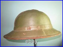 Orig 1930's Brazilian lightweight sun helmet casque Adrian stahlhelm casco elm