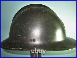Orig Belgian civil defence Adrian M31 helmet casque stahlhelm casco elmo