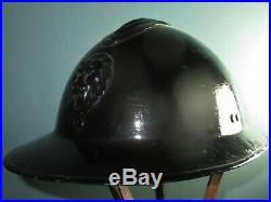 Orig Belgian gendarmerie Adrian M31 helmet casque stahlhelm casco elmo WW