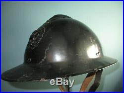 Orig Belgian gendarmerie Adrian M31 helmet casque stahlhelm casco elmo WW