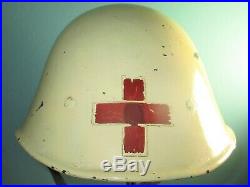 Orig Dutch MILSCO KNIL helmet reuse medics casque stahlhelm casco japan