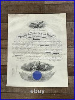 Orig President Franklin Roosevelt Naval Appointment Document 1938 US Navy WW2